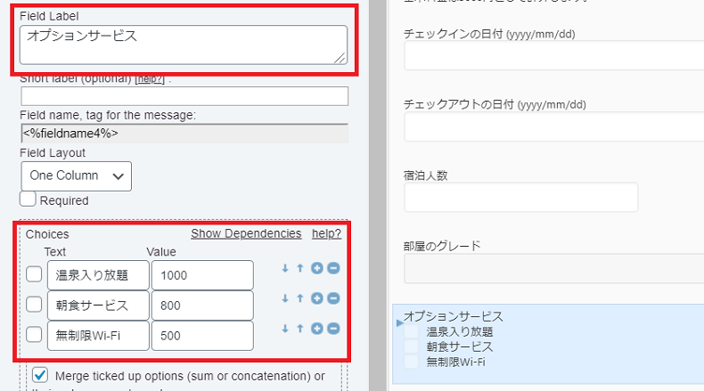 Calculated Fields Form
